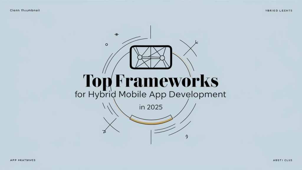 Top Frameworks For Hybrid Mobile app Development in 2025