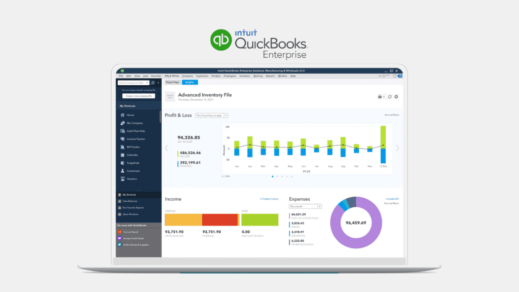 QuickBooks Enterprise - Top 10 ERP Solutions for Small and Medium Enterprises