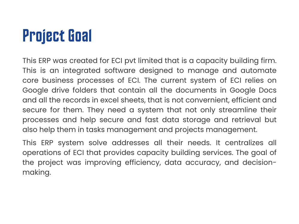 ECI ERP System